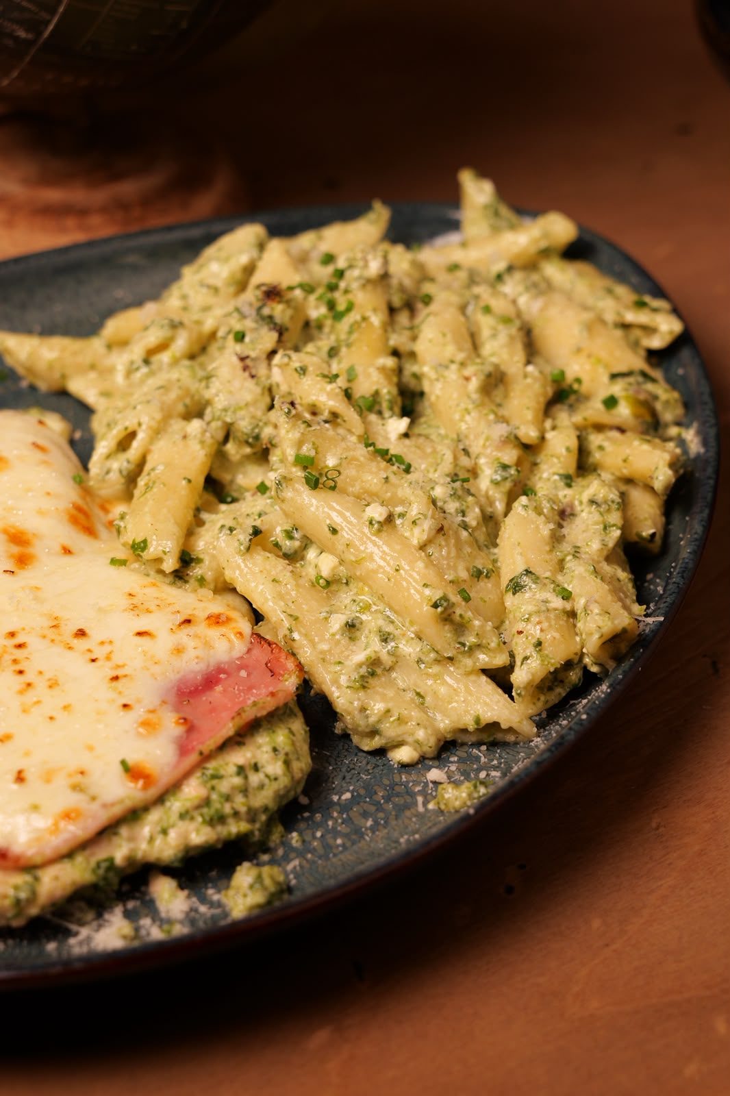 La Florentine : escalope gratinée et penne aux épinards