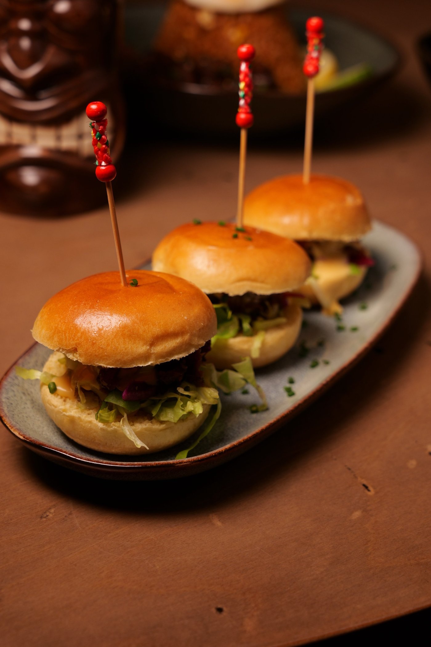 Trio de mini burgers